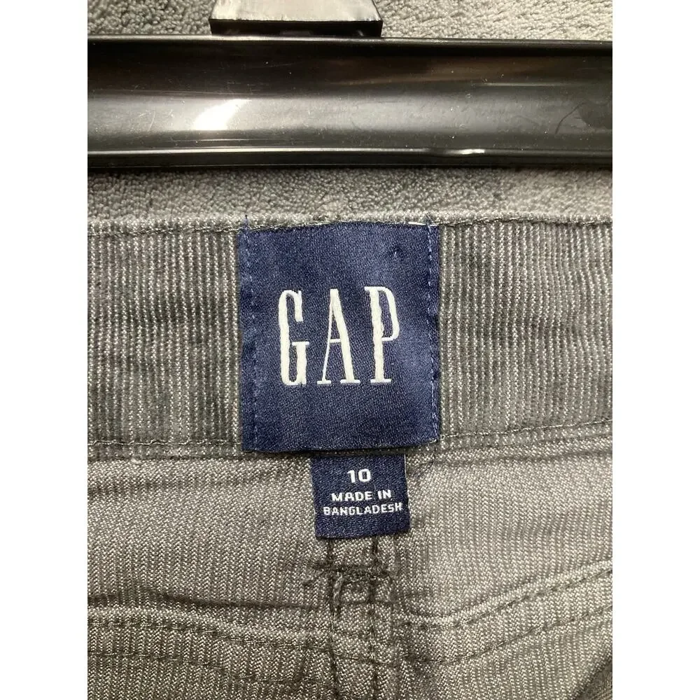 GAP Corduroy Raw Frayed Hem Short Woman Grey Silver Bells 90s Grunge Indie Sz 10